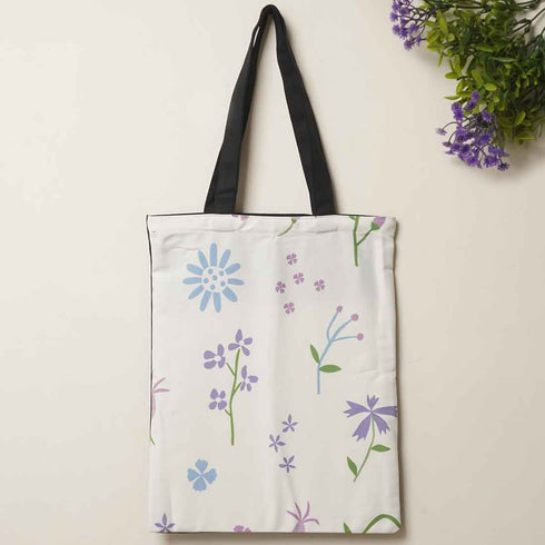 Floral Printed Tote Bag - Uncommongifts.in